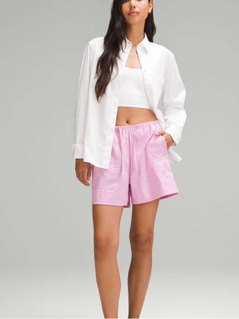 Lululemon Cotton-Blend Poplin High-Rise Short